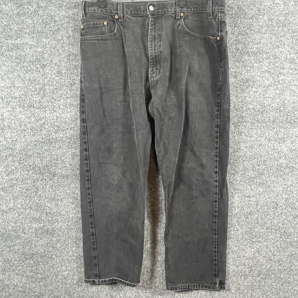 VTG Levis Jeans Mens 40x30 Actual 38x30 Black Regular Fit Red Tab Straight Leg - Picture 4 of 16
